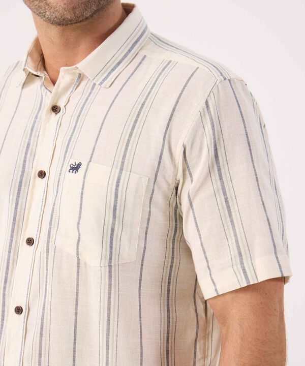 Camisa A Rayas Con Bolsillo  image number null